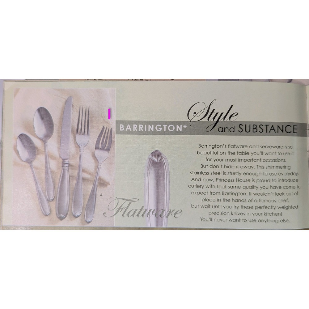 Princess House BARRINGTON Salad Fork 18/10 Stainless Flatware 7" Replacement EUC - Picture 5 of 5